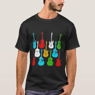 Guitar Types Electric Acoustic Classic Guitars T-Shirt