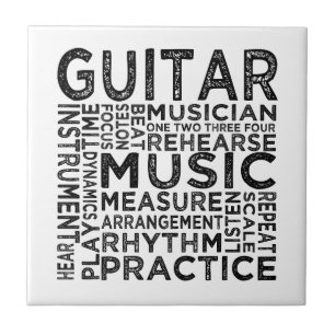 Guitar Typography Tile