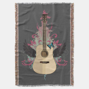 Guitar Vibes Throw Blanket