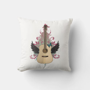 Guitar Vibes Throw Pillow