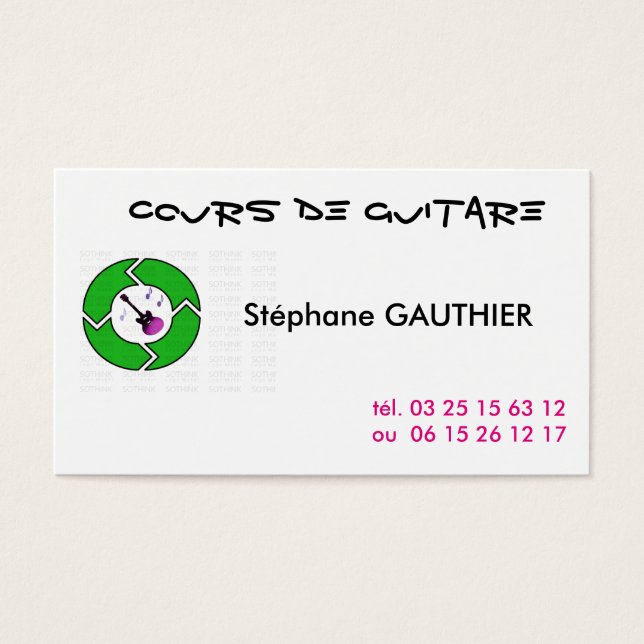 GUITAR VISIT CARD (Front)