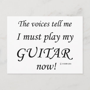 Guitar Voices Say Must Play Postcard