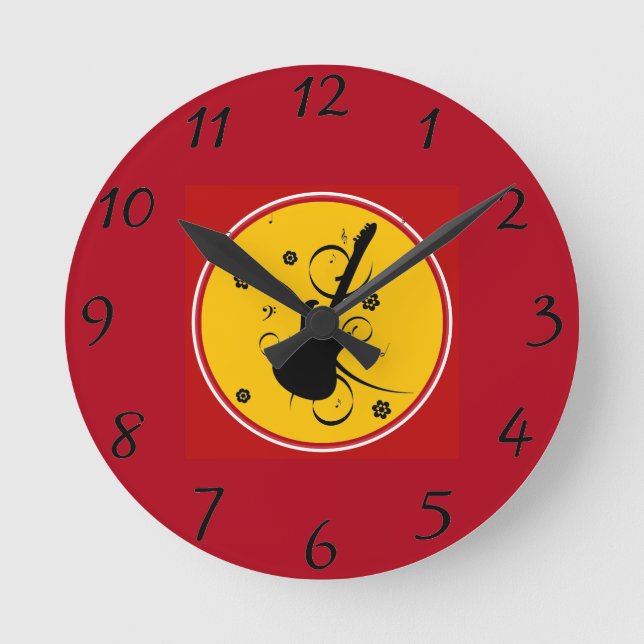 Guitar Wall Clock (Front)