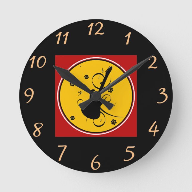 Guitar Wall Clock (Front)