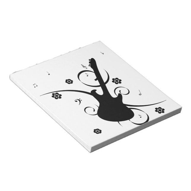 Guitar With Musical Notes (Angled)