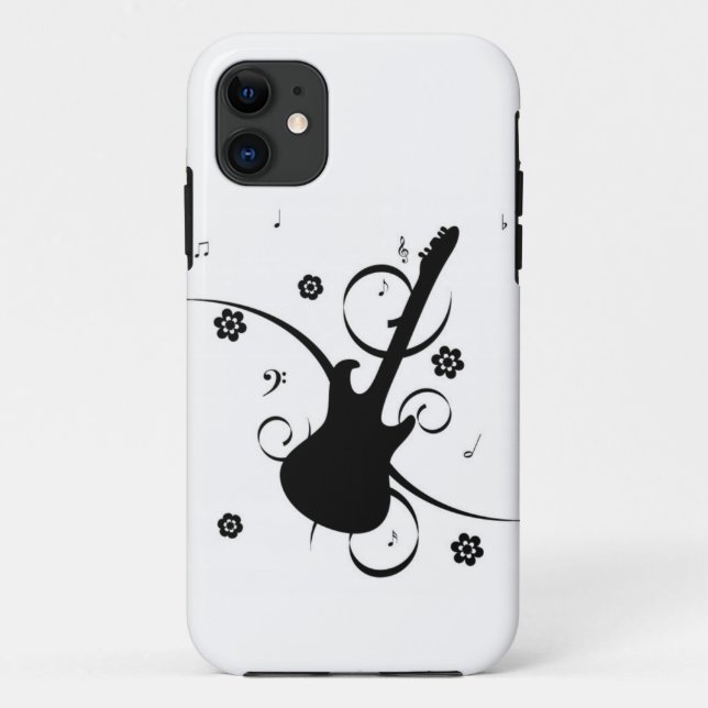 Guitar With Musical Notes Case-Mate iPhone Case (Back)