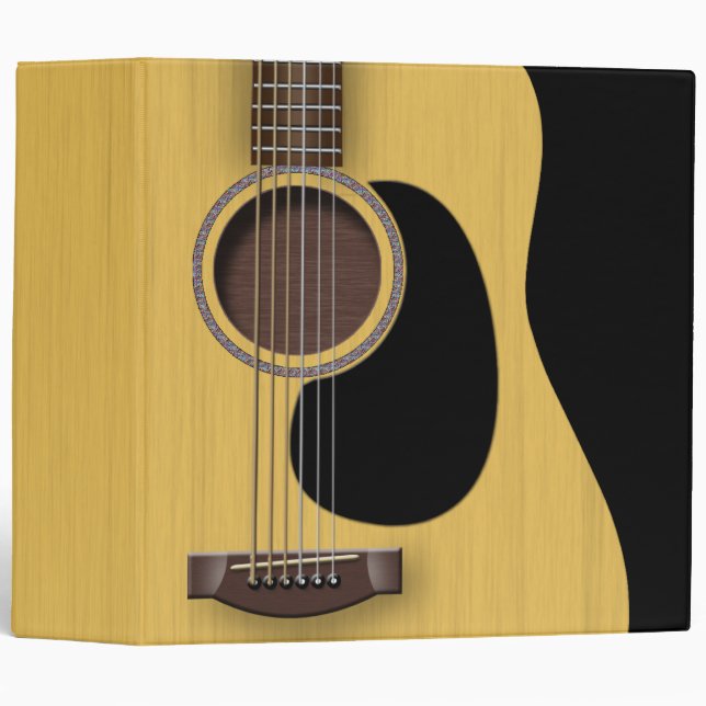 Guitare acoustique 2" classeur (Devant/Côté)
