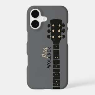 Guitare acoustique avec nom gris