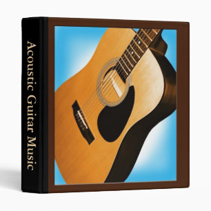 Guitare acoustique Bleu et Classeur de musique Bro
