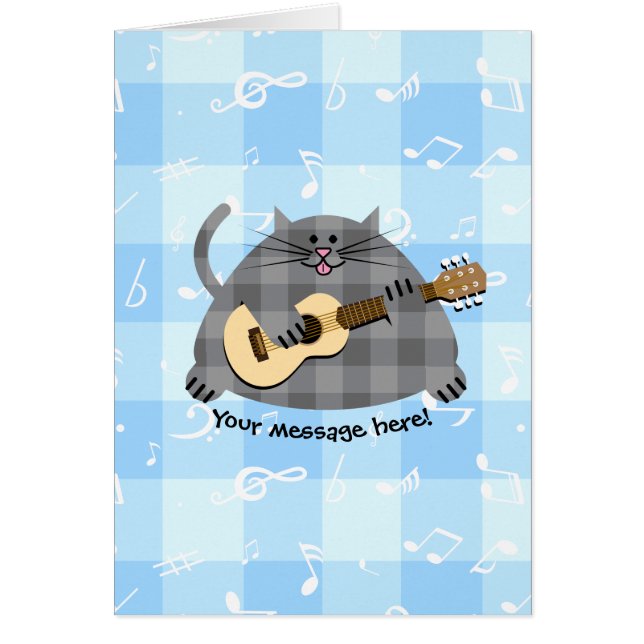 Guitare acoustique de gros de pays chat Checkered (Devant)