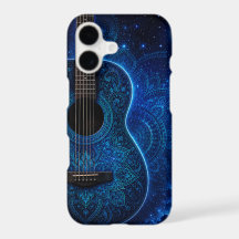 Guitare Acoustique Mandala Céleste Bleu Lumineux