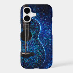 Guitare Acoustique Mandala Céleste Bleu Lumineux