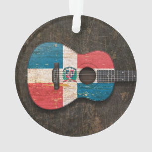 Guitare acoustique rayée de drapeau de la