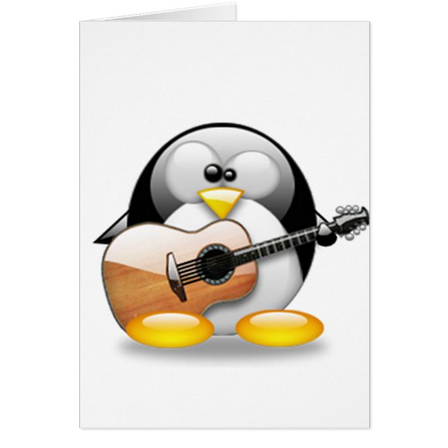 Guitare acoustique Tux (Linux Tux) (Devant)