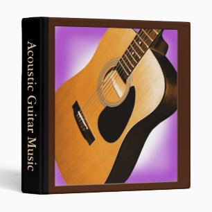 Guitare acoustique violet et Classeur de musique B