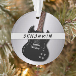 Guitare Ado Garçon Argent Noir Distressed Noël