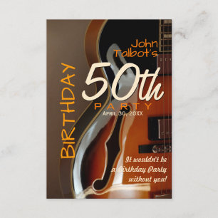 Guitare Archtop 50e anniversaire Invitation