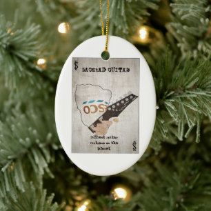 Guitare Baghead décoration d'arbre de Noël