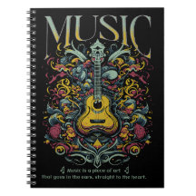 Guitare Carnet Spiral Musique