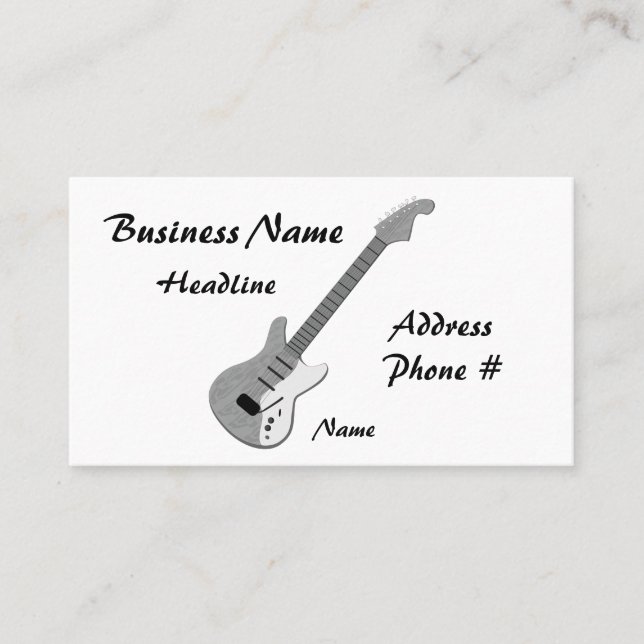 guitare, Carte de visite (Devant)