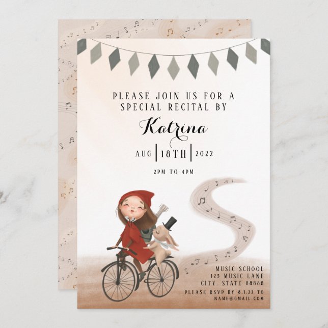 Guitare Considérant Invitation (Devant / Derrière)