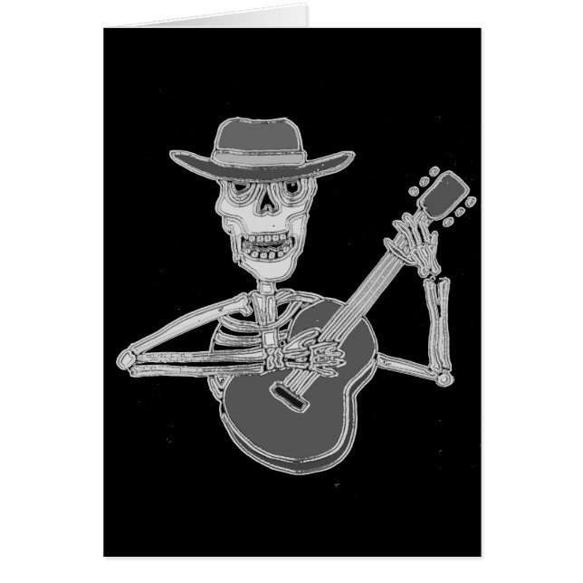 Guitare de jeu squelettique Artsy fraîche (Devant)
