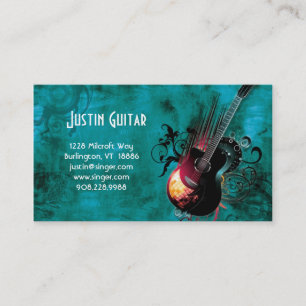 Guitare DJ rouge de carte d'industrie musicale