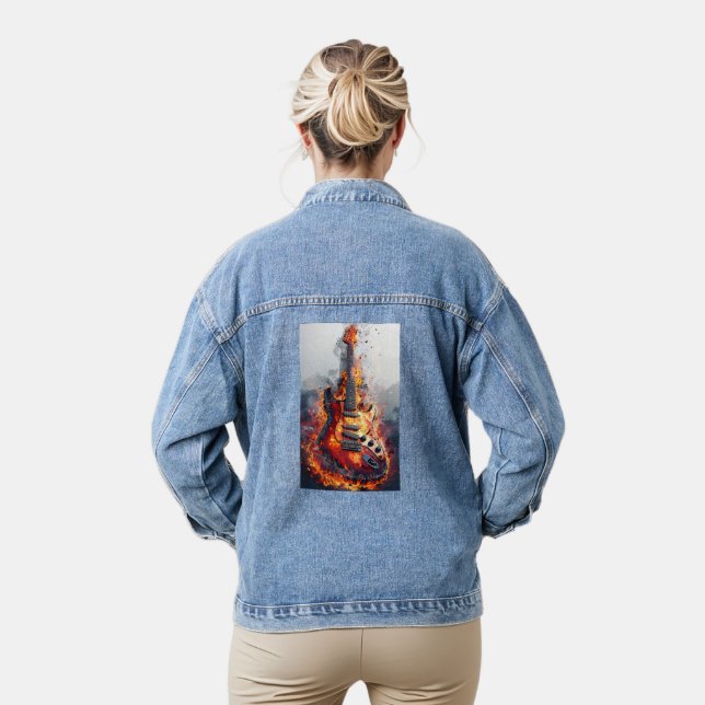 Guitare électrique en feu (Modèle)