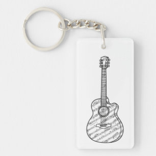 Guitare et notes de musique