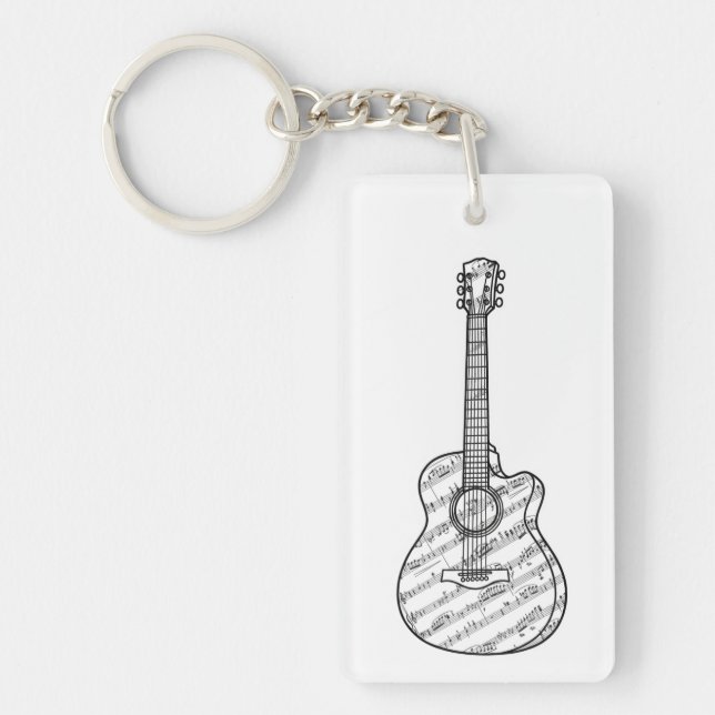 Guitare et notes de musique  (Devant)