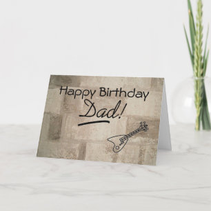 Guitare Jouer Papa Carte Anniversaire