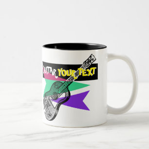 Guitare Légende Retro Illustration Mug personnalis