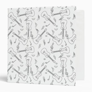 Guitare Lines Notes musicales 3 Classeur anneau