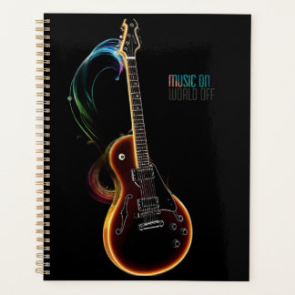 guitare music on planner