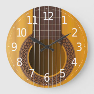 Guitare musicale simple et élégante   Horloge mura