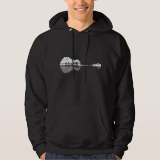 Guitare Nature Arbres Oiseaux Sweat - shirt à capu