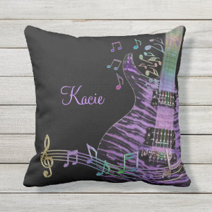 Guitare pourpre personnalisée avec le coussin de