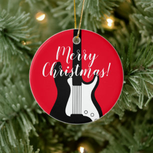 Guitare rock ornement de Noël pour guitariste
