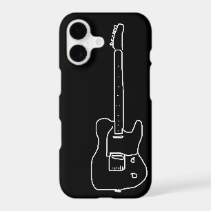 guitare simple sur le noir