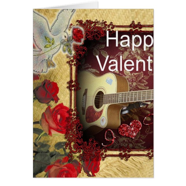 Guitare vintage : Jour de la Saint-Valentin pour l (Devant)