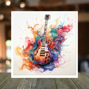 Guitares à éclaboussures psychédéliques Photo Art 
