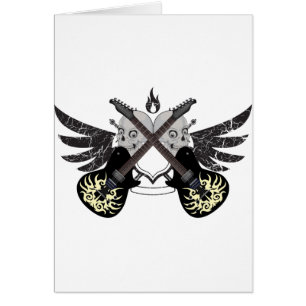 Guitares et crânes croisés