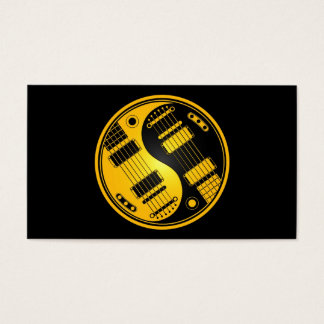 Guitares jaunes et noires Yin Yang
