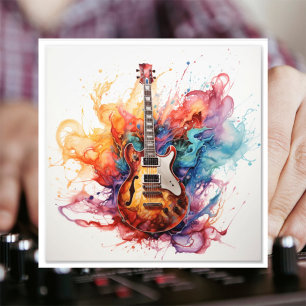 Guitares Psychedéliques Éclaboussantes Photo Art #