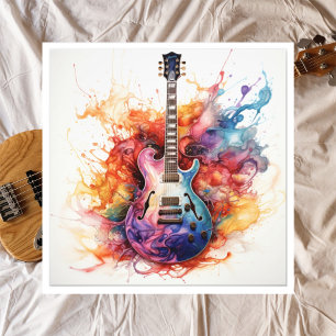 Guitares Psychedéliques Éclaboussantes Photo Art #