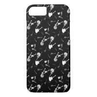 Guitares Rock Coque iphone noir blanc 3