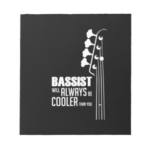 Guitarist Bassist Will Always Cooler Than You Xmas Notepad
