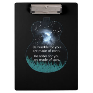 Guitarist Be Humble For You Are Made Of Earth Xmas Clipboard