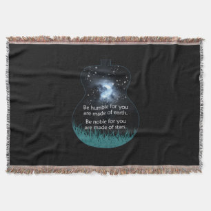 Guitarist Be Humble For You Are Made Of Earth Xmas Throw Blanket
