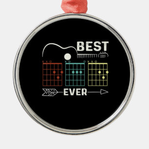 Guitarist Best Dad Ever Birthday Metal Ornament